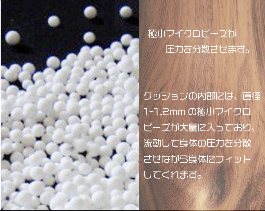 極小マイクロニーズが体圧を分散させます。