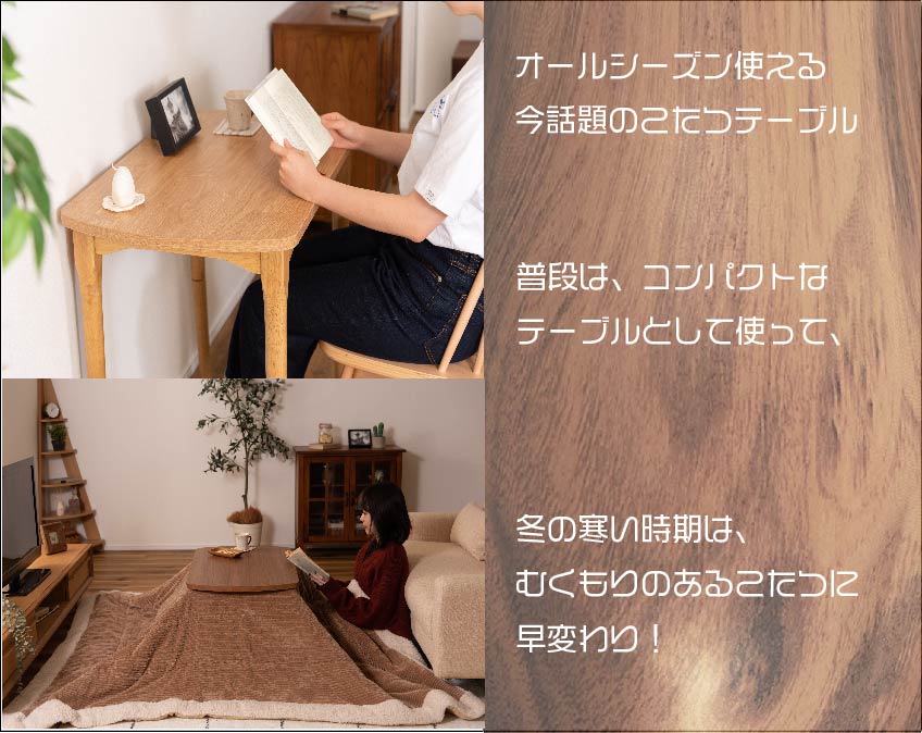 春夏秋は、テーブルとして冬は、こたつとして